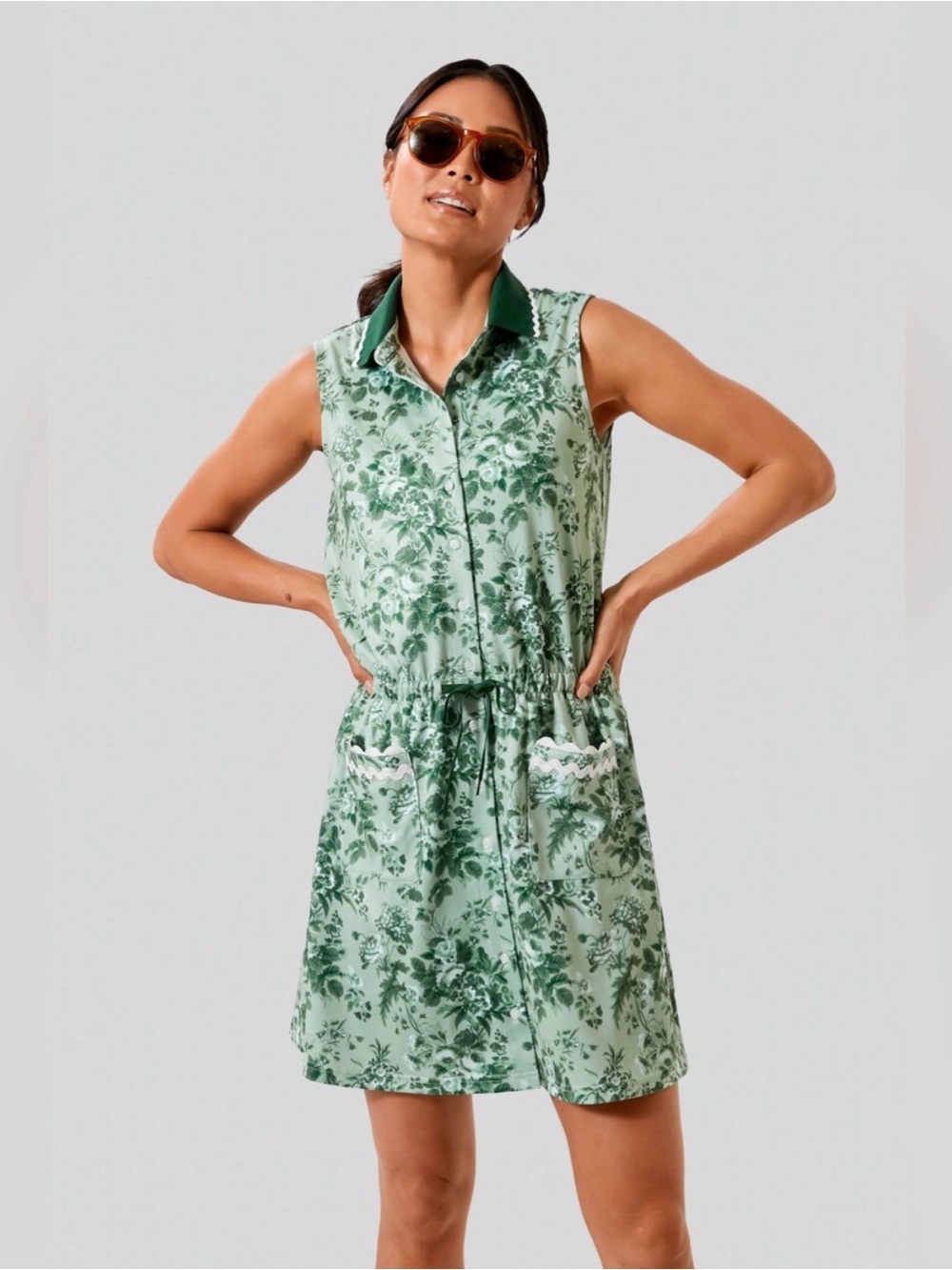 Tuckernuck Green Floral Sportswear Dress